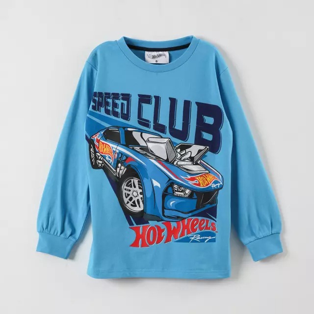 POLERA MANGA LARGA DE NIÑO DISEÑO HOT WHEELS - 1