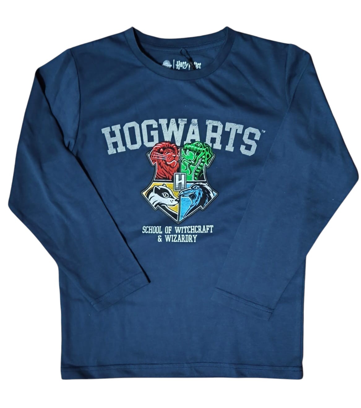 POLERA MANGA LARGA TALLA 8 DISEÑO HOGWARTS HARRY POTTER - 1