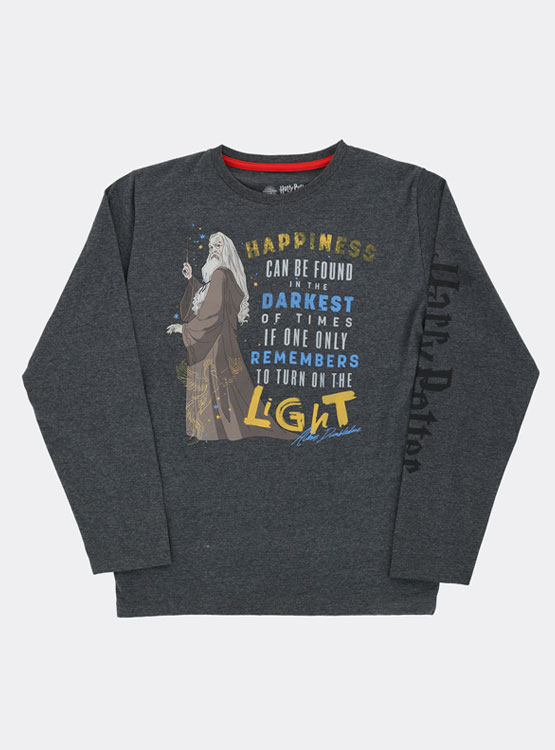 POLERA DE NIÑO TALLA 14 MANGA LARGA DISEÑO DUMBLEDORE SAGA HARRY POTTER - 1
