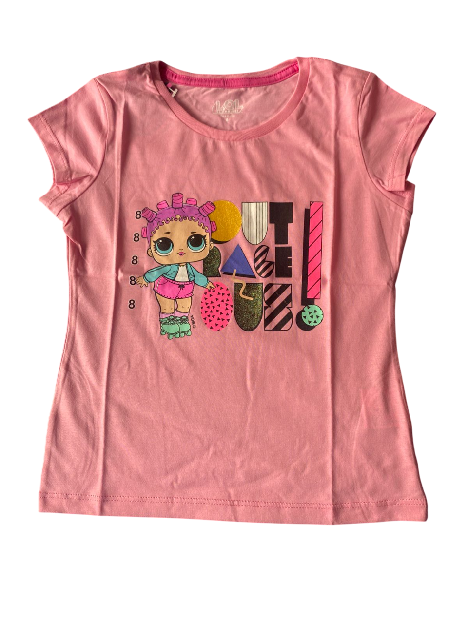 POLERA DE NIÑA TALLA 8 DISEÑO LOL OUT RACE OUS! - 2