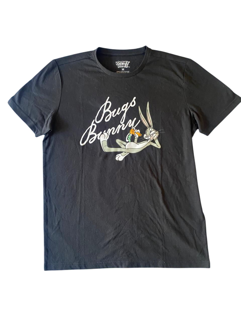 POLERA DE HOMBRE TALLA M DISEÑO BUGS BUNNY COLOR NEGRO - 2