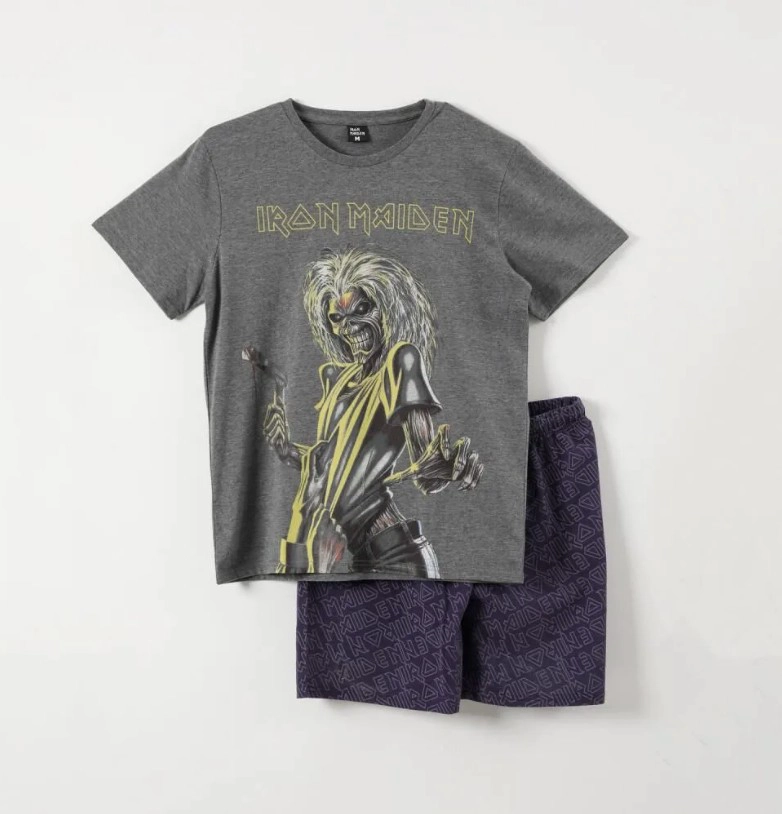 PIJAMA DE VERANO DE HOMBRE DISEÑO IRON MAIDEN - 1