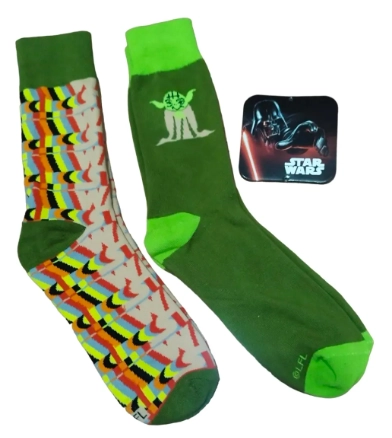 CALCETINES 2 PARES NUMERO 39/44 DISEÑO STAR WARS - 1