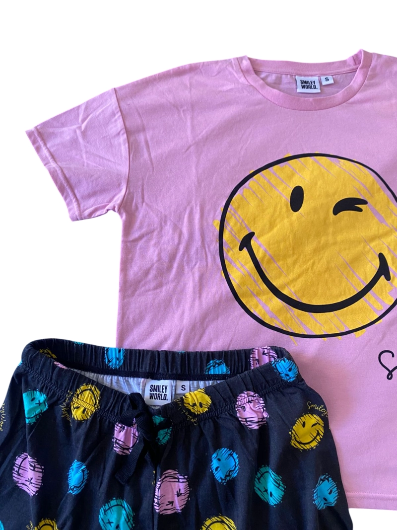 PIJAMA VERANO DE MUJER TALLA S SMILEY - 3