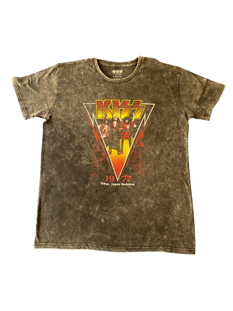 POLERA KISS TOKIO 1977 TELA EFECTO DESGASTADO - 1