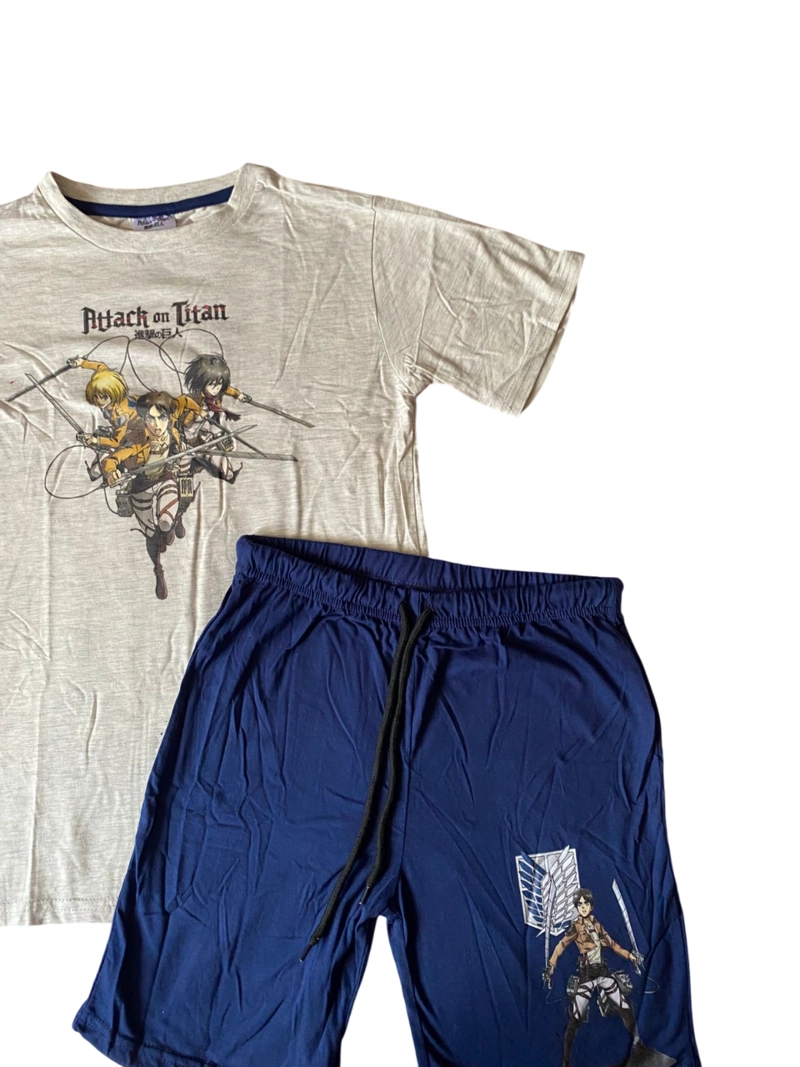 PIJAMA ATTACK ON TITAN DE VERANO TALLAS 14 Y 16 - 3