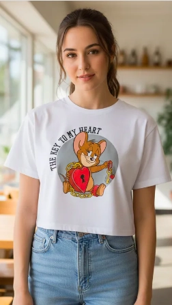 POLERA JERRY TALLA S CROP TOP OVER SIZE - 2