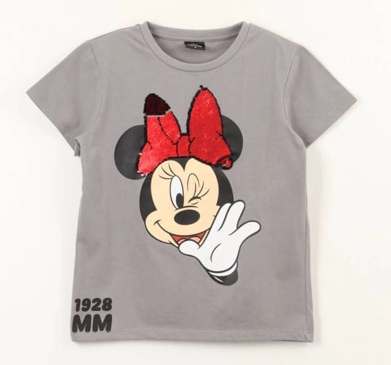 POLERA MINNIE MOUSE TALLA 10 APLICACIONES LENTEJUELAS - 1