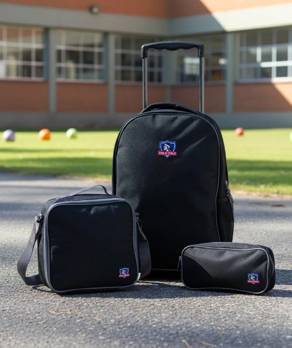 PACK MOCHILA CON RUEDAS, ESTUCHE Y LONCHERA COLO COLO - 1
