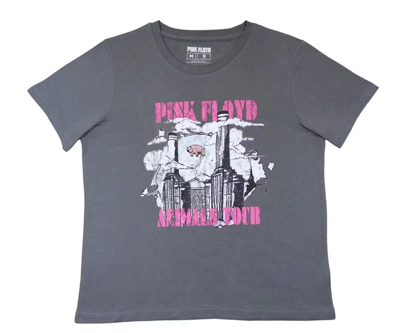 POLERA PINK FLOYD OVERSIZE CROP TOP TALLA S Y L - 1