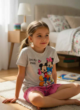 PIJAMA MICKEY Y SUS AMIGOS TALLA 6 PARA NIÑA - 1