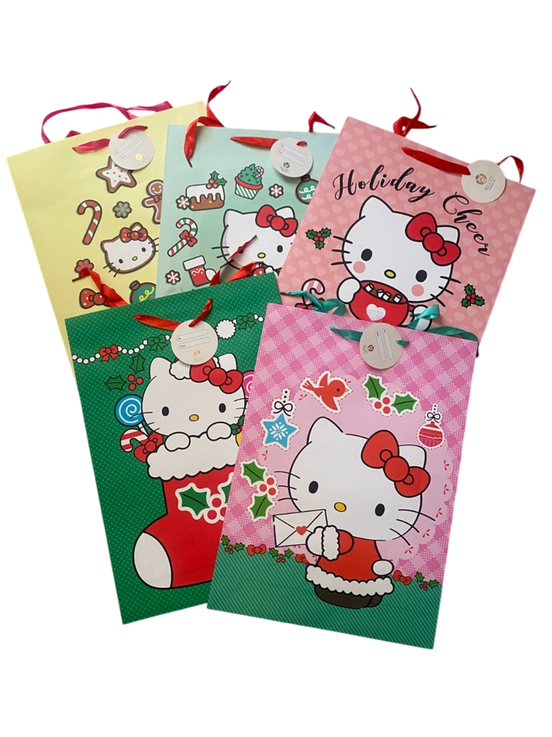 BOLSAS PARA REGALO GRANDES 12 UNIDADES HELLO KITTY - 1