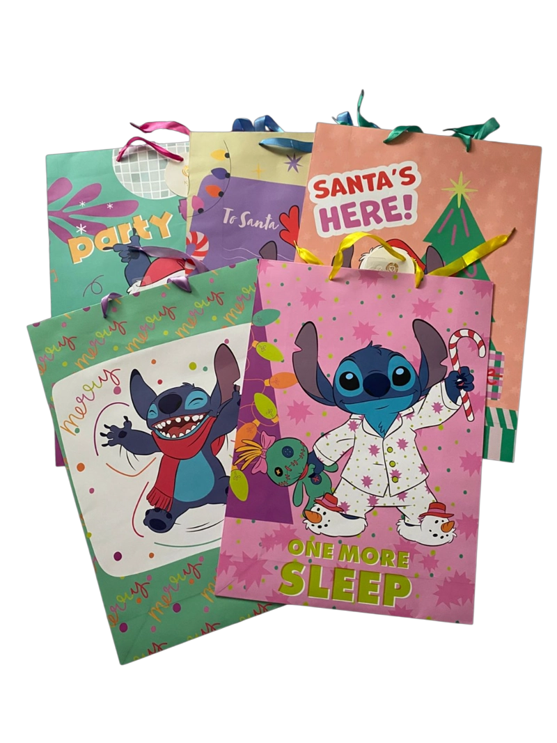 BOLSA REGALO 12 UNIDADES DISEÑO STITCH - 1