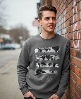 POLERON STAR WARS COLOR GRIS TALLAS L Y XL - 1