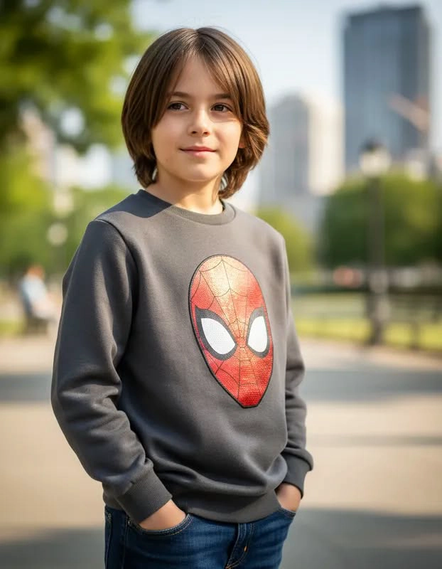 POLERON SPIDERMAN TALLA 8 - 1