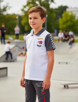 CONJUNTO POLERA Y PANTALON HOT WHEELS TALLA 8 - 1