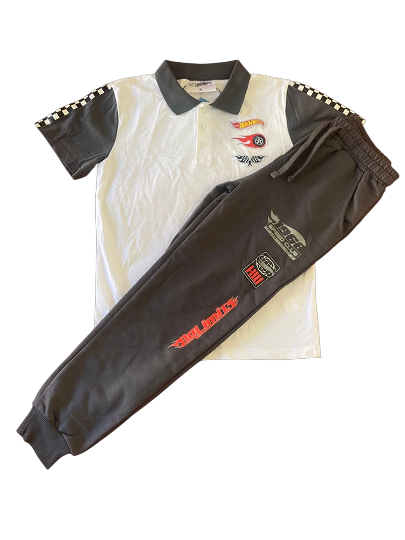 CONJUNTO POLERA Y PANTALON HOT WHEELS TALLA 8 - 2