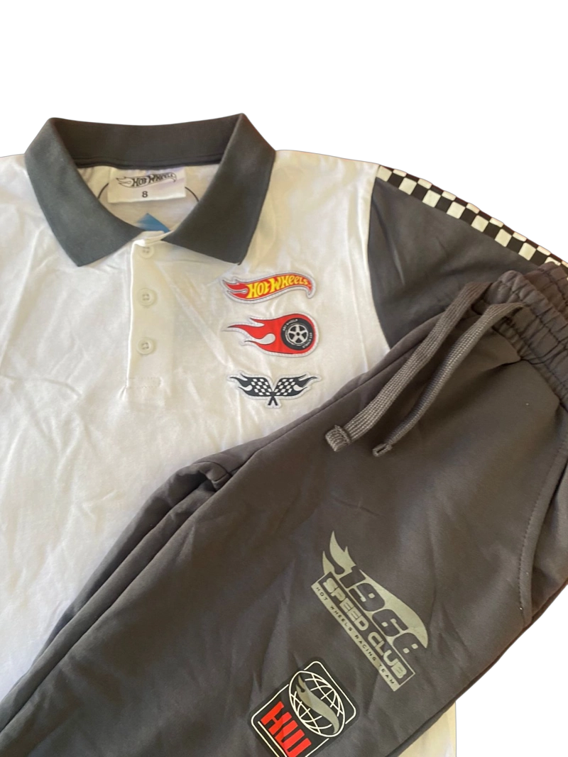 CONJUNTO POLERA Y PANTALON HOT WHEELS TALLA 8 - 3