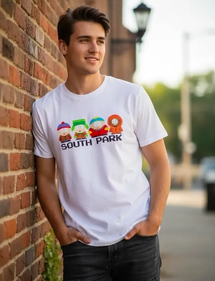 POLERA SOUTH PARK TALLA M DISEÑO FRENTE Y ESPALDA - 1