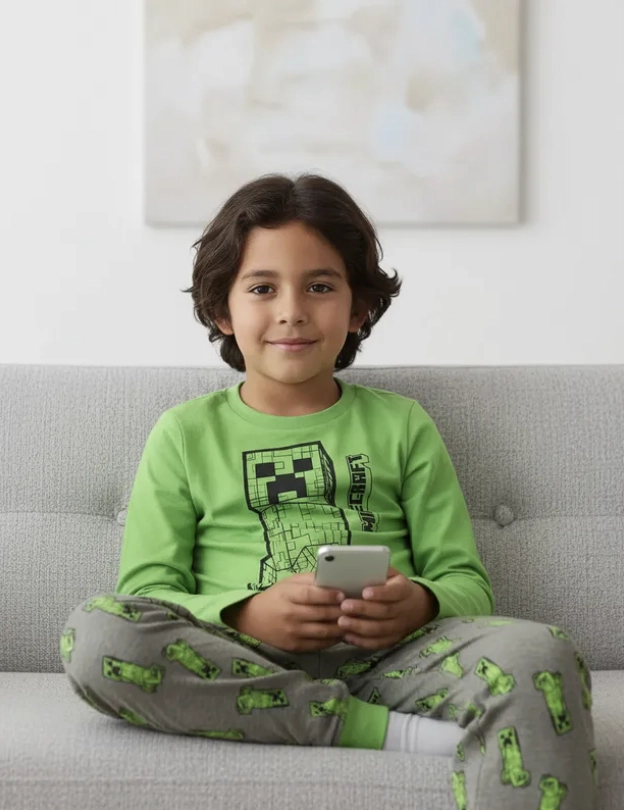 PIJAMA MINECRAFT TALLA 6 DISEÑO CREEPER - 1
