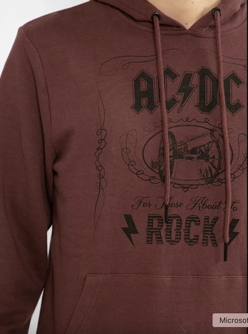 POLERON AC/DC CON CAPUCHA TALLA M - 2