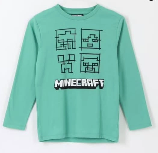 POLERA MINECRAFT TALLA 8 MANGA LARGA - 2