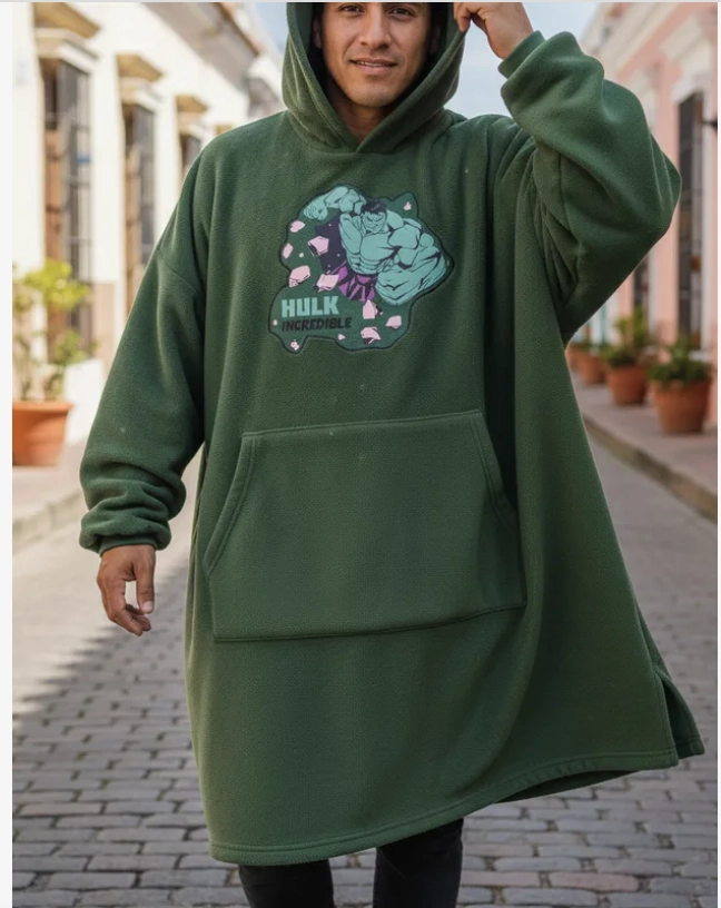MAXIPOLERON HULK MARVEL TAMAÑO STANDARD ADULTO - 1