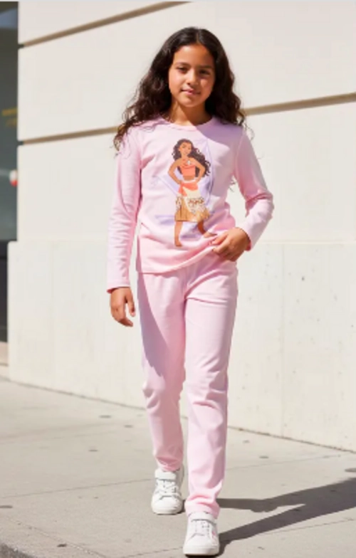 PIJAMA MOANA TALLA 8 COLOR ROSA DISNEY - 1