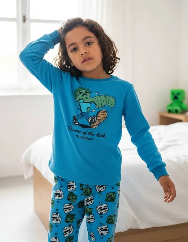 PIJAMA MINECRAFT TALLA 6 MICROPOLAR - 1