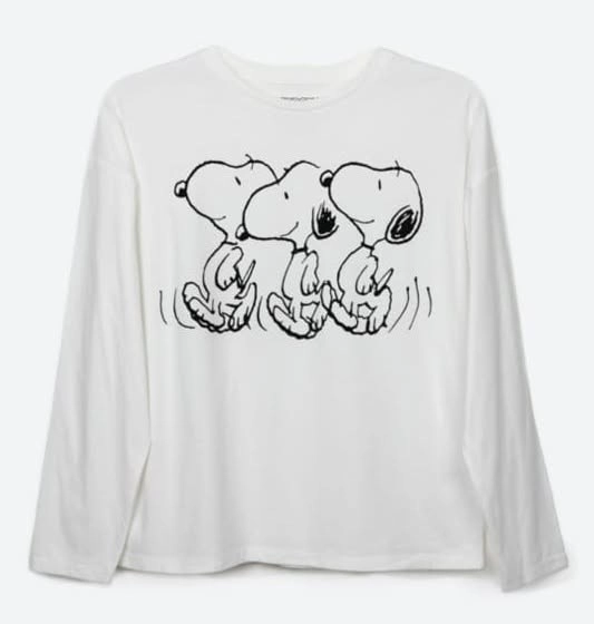 POLERA SNOOPY MANGA LARGA - 1