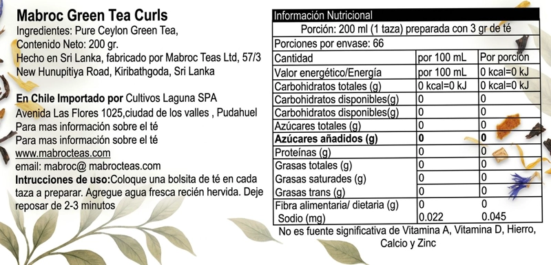 TE VERDE EN HOJAS MABROC 200GRS - 2