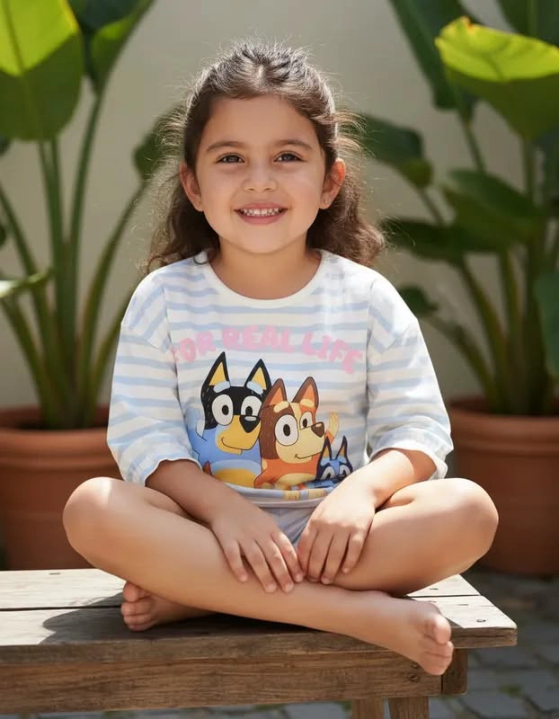 POLERA BLUEY TALLA 4 MANGA LARGA - 1