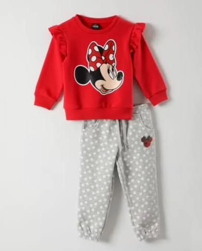 CONJUNTO MINNIE MOUSE POLERON Y PANTALON TALLA 3 - 2