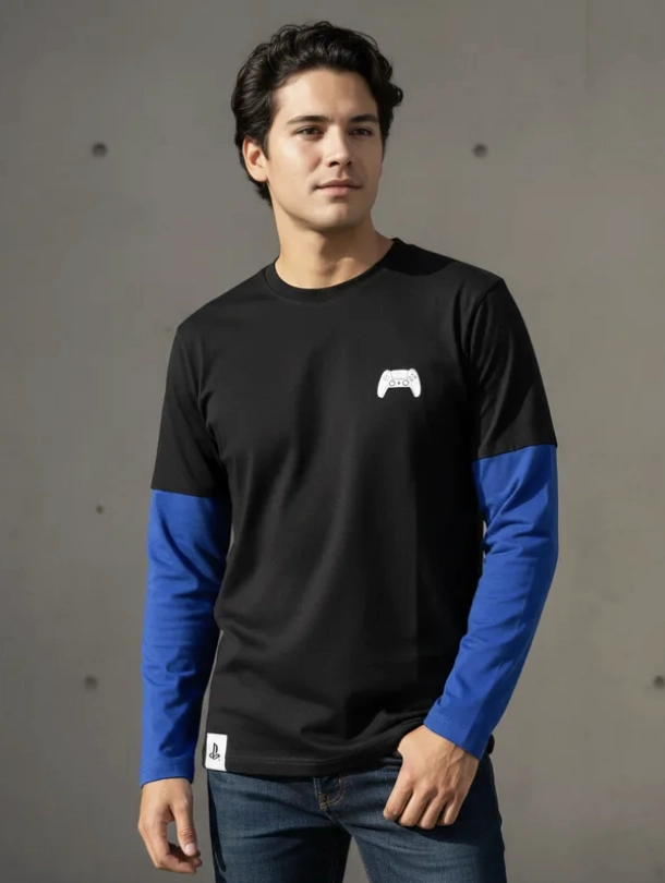 POLERA PLAYSTATION MANGA LARGA - 1