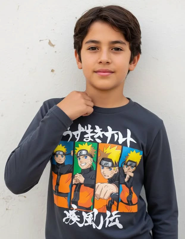 POLERA NARUTO MANGA LARGA - 1