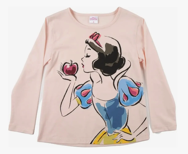 POLERA BLANCA NIEVES TALLA 10 MANGA LARGA DISNEY - 2