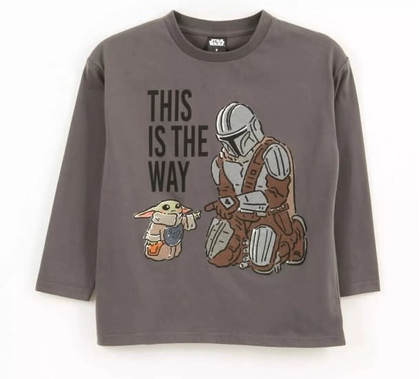 POLERA MANDALORIAN TALLA 8 MANGA LARGA COLOR GRIS - 2