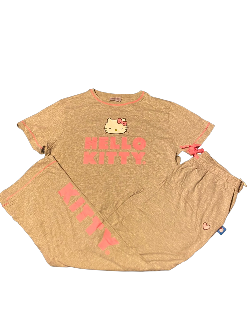 PIJAMA HELLO KITTY COLOR GRIS TALLAS L Y XL - 2