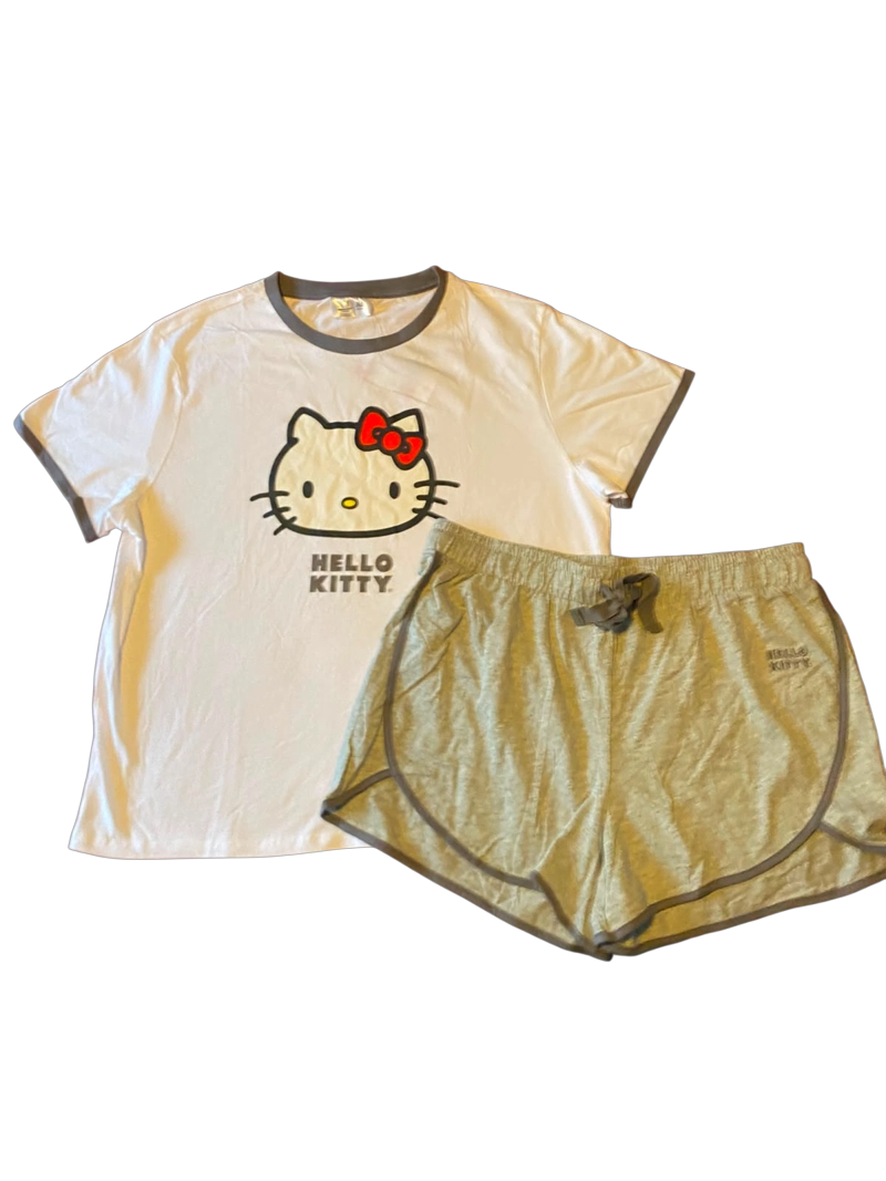PIJAMA HELLO KITTY TALLAS L Y XL GRIS - 3