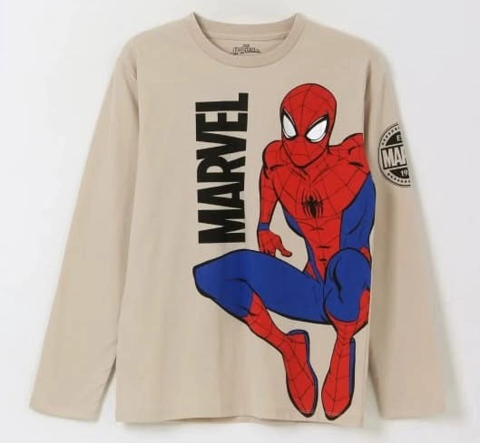 POLERA SPIDERMAN TALLA 14 MANGA LARGA COLOR BEIGE - 2