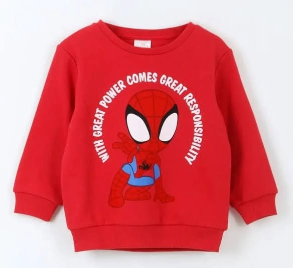 POLERON SPIDERMAN TALLA 3 COLOR ROJO - 2