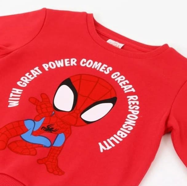 POLERON SPIDERMAN TALLA 3 COLOR ROJO - 4