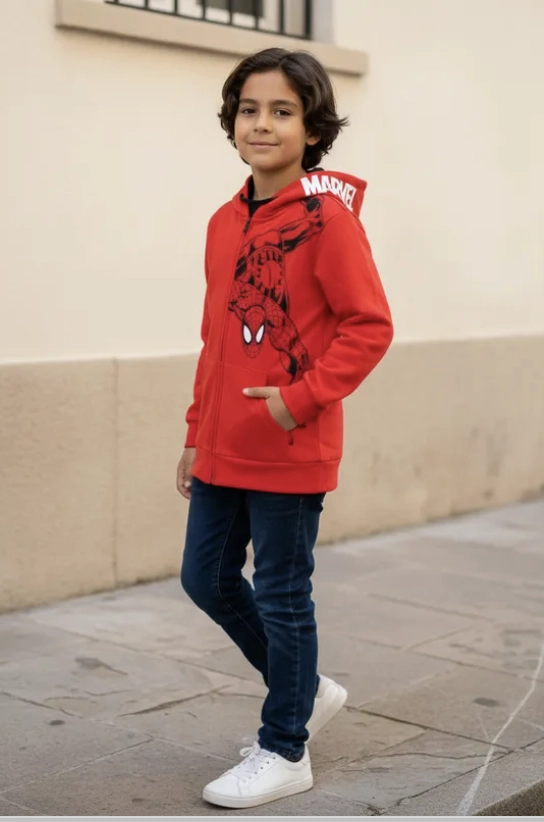 POLERON SPIDERMAN CAPUCHA Y CIERRE TALLA 8 - 1
