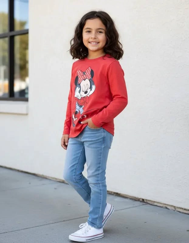 POLERA MINNIE MOUSE TALLA 8 MANGA LARGA - 1