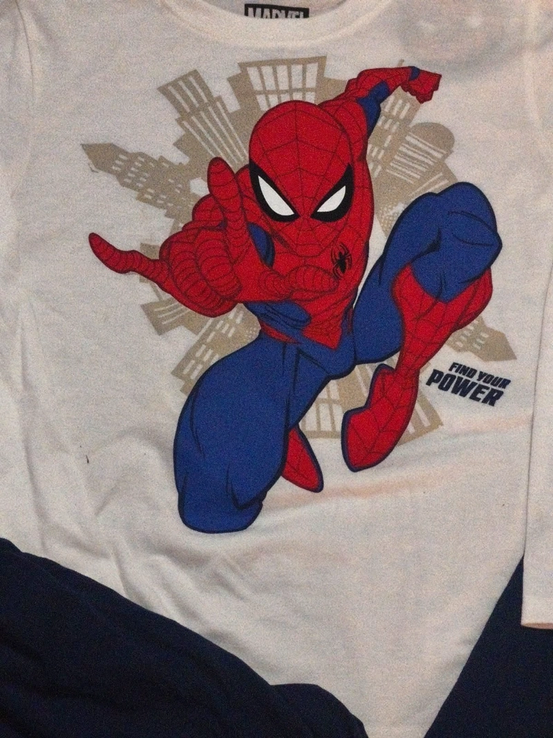 PIJAMA SPIDERMAN TALLA 8 COLOR BLANCO CON AZUL - 3