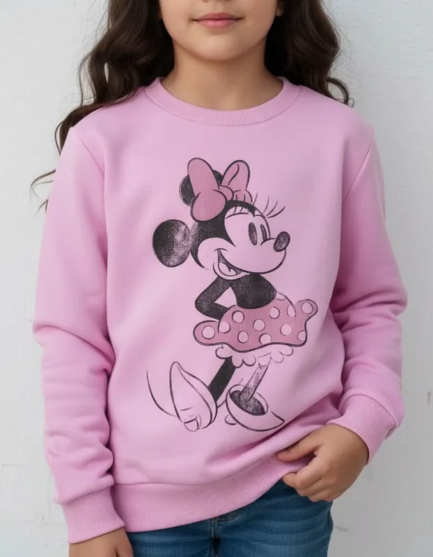 POLERON MINNIE MOUSE TALLA 8 COLOR ROSADO - 1