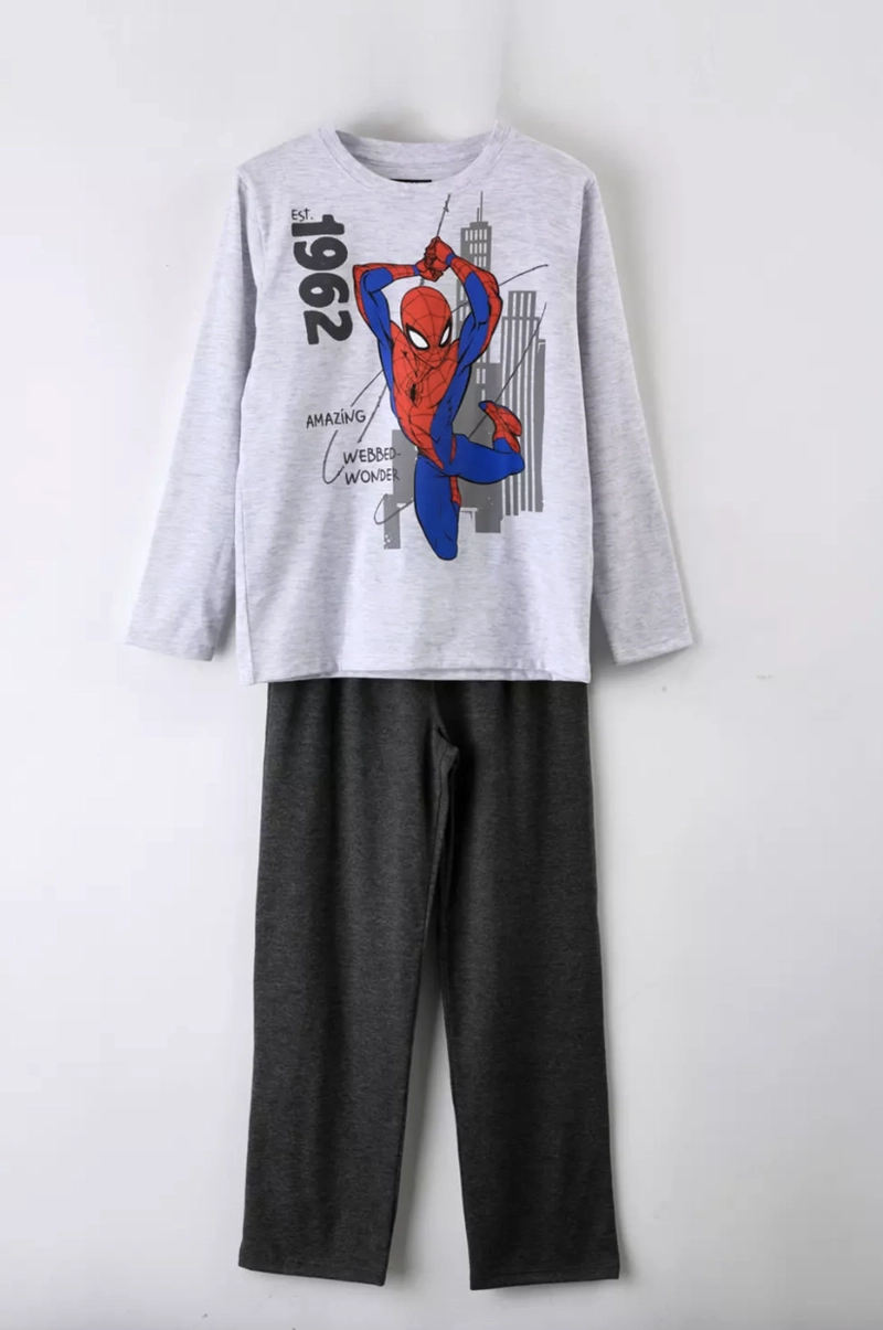 PIJAMA SPIDERMAN TALLA 8 TONOS GRISES - 2