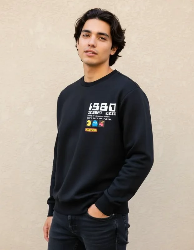 POLERON PAC MAN TALLA M - 1