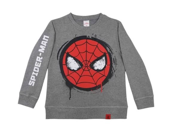 POLERON SPIDERMAN TALLA 10 COLOR GRIS - 2