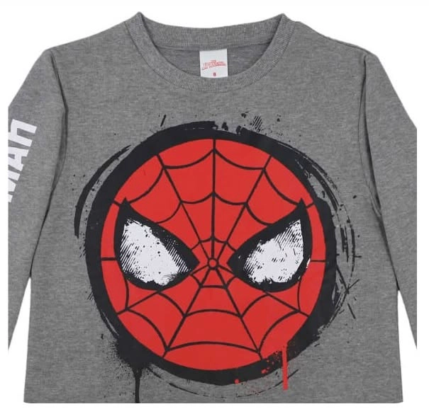 POLERON SPIDERMAN TALLA 10 COLOR GRIS - 3